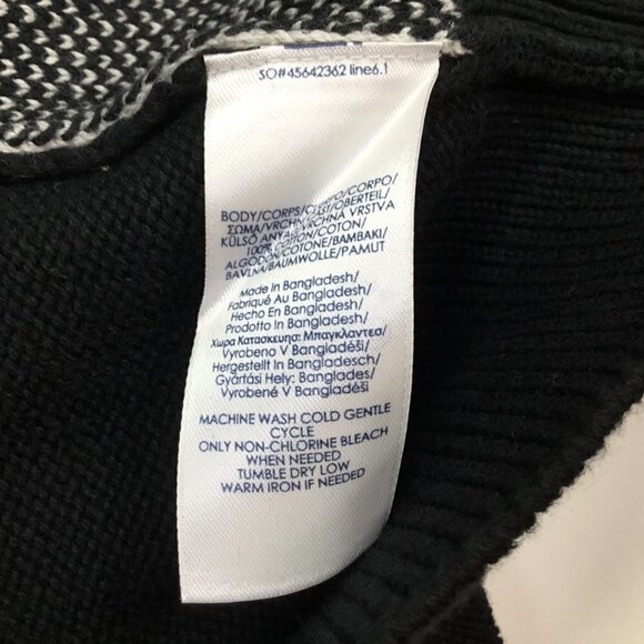 Chaps NWT Polar Bear Pullover Black Size L Fair Isle Snowflake Winter Christmas - Picture 6 of 10